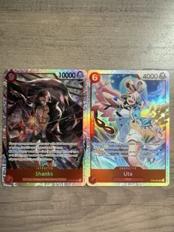 Bandai One Piece Card Game ST23 Holo Lot 2 Character Cards Shanks Uta - Image 1