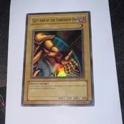Left Arm Of The Forbidden One LOB-123 Unlimited Super Rare Holo Yugioh Card - Image 1