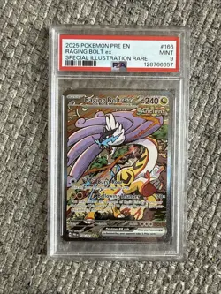 Pokemon TCG Raging Bolt EX Prismatic Evolutions Holo Card 166/131 Sir PSA 9 - Image 2