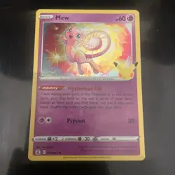 Pokemon Mew TCG Celebrations Card 11/25 Mint (M)/Near Mint (NM) Condition - Image 3