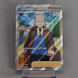 Pokemon Card Professor's Research Full Art 150/159 Crown Zenith Holo NM - Image 1
