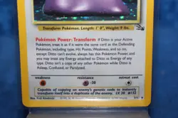 Vintage Ditto Fossil #3/62 Basic HP 50 Unlimited Holo Rare Pokemon Card TCG - Image 4