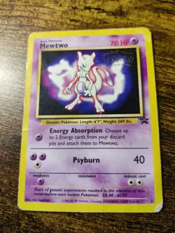 Pokemon TCG Mewtwo Promo Card #3 Vintage Kids WB Pokemon the First Movie '99 - Image 1
