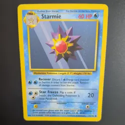 STARMIE 64/102 POKEMON CARD (BASE SET) - Image 1