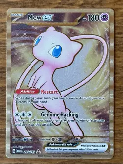 Pokemon TCG Mew EX Metal Gold NM 205/165 Scarlet & Violet 151 Promo Card - Image 1