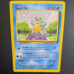 SQUIRTLE 63/102 POKEMON CARD (BASE SET) - Image 1