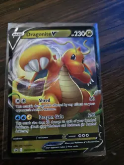 Pokemon TCG Dragonite V SWSH154 SWSH Full art Promo Cards Holo LP - Image 1