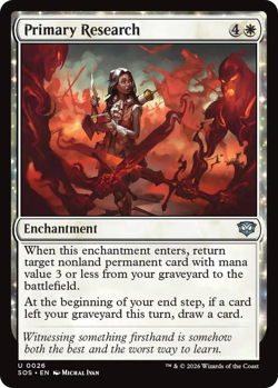 MTG Magic 1x Primary Research (M/NM) Secrets of Strixhaven - Image 1