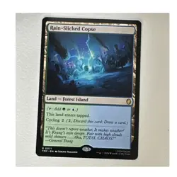 Rain-Slicked Copse 0071 TMNT TMC MTG Rare Land Green/Blue Rain Slicked Corpse - Image 1
