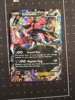 Pokemon TCG Krookodile EX Black Star Promo XY25 Ultra Holo Promo "JUMBO" Card HP - Image 1