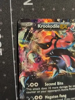 Pokemon TCG Krookodile EX Black Star Promo XY25 Ultra Holo Promo "JUMBO" Card HP - Image 2
