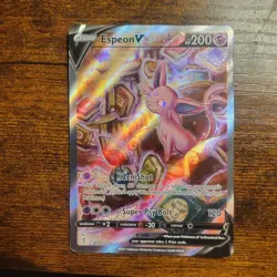 Espeon V (Alternate Full Art) 180/203 SWSH07: Evolving Skies Holo Pokemon Card - Image 1