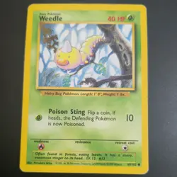 WEEDLE 69/102 POKEMON CARD (BASE SET) - Image 2