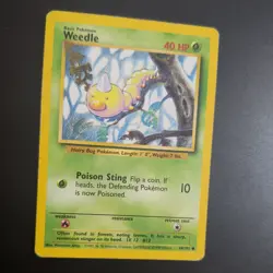 WEEDLE 69/102 POKEMON CARD (BASE SET) - Image 3