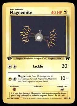 Pokemon Cards Magnemite 60/82 1st Edition Team Rocket Common LP WEEKLY AUCTIONS - Image 1
