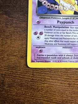 Pokemon Dark Hypno TCG Holo Rare Card 9/82 Unlimited MP - Image 5