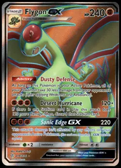 Pokemon Flygon GX (Full Art) Ultra Rare SM - Cosmic Eclipse 218/236 NM Holo - Image 1