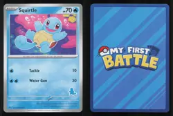 Squirtle Unconfirmed My First Battle Pokemon NM - Image 3