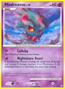 Misdreavus 68/100 Common Stormfront Pokemon MP - Image 4