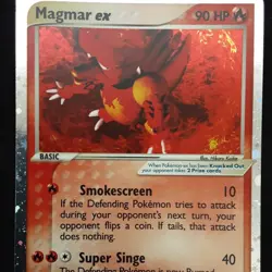Pokemon Magmar ex 100/109 Ruby and Sapphire Ultra Rare Holo 90 HP Basic - Image 1
