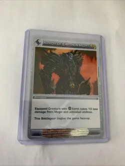 ARMOR OF EARTHEN MIGHT - BATTLE GEAR - FIRE AND STONE PROMO - CHAOTIC CARD - NM - Image 1