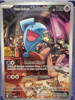 2025 Pokemon Team Rocket Wobbuffet SVP 203 FA Degree 10 Gem Mint Promo - Image 2