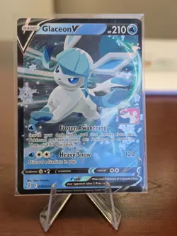 Glaceon V Pokemon Prize Pack Series 1 Promo Pokemon Tcg LP Play Stamp 040/203 - Image 1