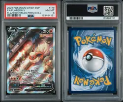 2021 POKEMON SWSH BLACK STAR PROMO #179 FULL ART/FLAREON V PSA 8 - Image 3