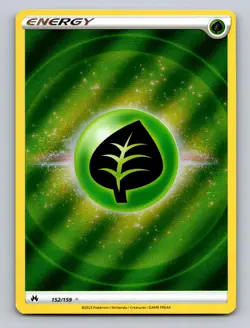 GRASS ENERGY 152/159 ULTRA RARE CROWN ZENITH POKEMON HOLO NM - Image 1