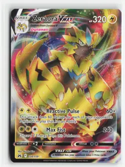 Zeraora VMAX 054/159 Holo Crown Zenith Pokemon Near Mint VMAX Rare - Image 1