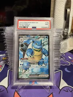2023 Pokemon MEW EN-151 Blastoise EX Ultra rare PSA 9 - Image 1