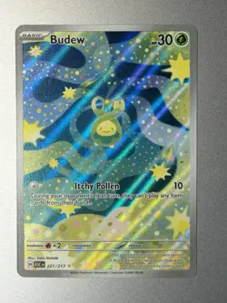 Pokemon Budew 221/217 ASC Rare Holo Basic Plant 30 HP Attack 10 English - Image 1