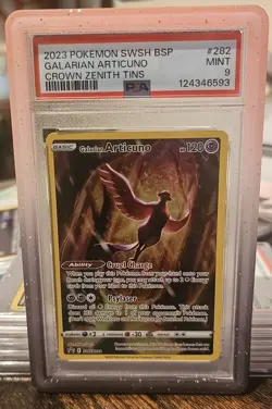 Pokemon TCG Galarian Articuno SWSH282 Black Star Promo PSA 9 Mint Full Art - Image 1