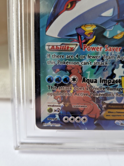 TEAM AQUA'S KYOGRE EX - MNT 8.5 - 2015 POKEMON XY DOUBLE CRISIS #6/34 FULL ART - Image 4