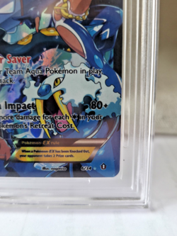 TEAM AQUA'S KYOGRE EX - MNT 8.5 - 2015 POKEMON XY DOUBLE CRISIS #6/34 FULL ART - Image 5