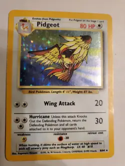 Pokemon TCG 1999 Pidgeot 8/64 Holo Rare Misprint Error - No Jungle Symbol - LP - Image 2