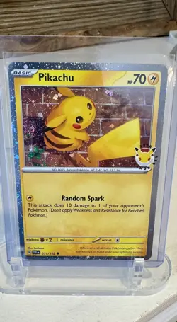 2x 🌀Swirl🌀Stamped 30th Anniversary Pokemon Day 2026 Pikachu 051/162 Near MInt - Image 3