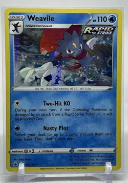 2021 Pokemon Sword & Shield - Chilling Reign - Weavile Holo - 031/198 - Rare - Image 1