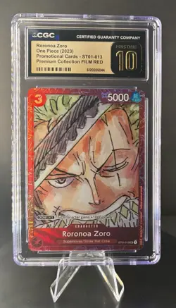 2023 ONE PIECE CCG RORONOA ZORO PROMO FILM RED ST01-013 CGC 10 PRISTINE - Image 1