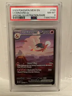 2023 Pokemon Mew Charizard ex Special Illustration Rare Card #199 NM-MT 8 - Image 1
