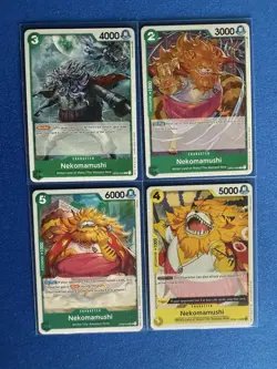 Nekomamushi One Piece TCG 4-card lot OP06/OP08 Rare+OP01/OP02 Common - PWE - Image 1