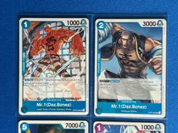 Mr.1 (Daz Bonez) One Piece TCG 4-card lot OP01/OP02 Uncommon+more - ships PWE - Image 3
