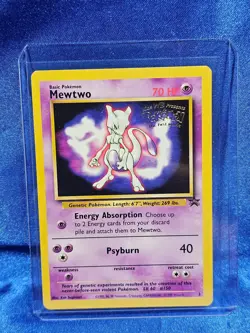 Pokemon TCG Mewtwo Movie Promo Card LP 1999 - Image 1