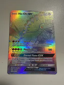 Ho-Oh GX Pokemon Card Sacred Fire Phoenix Burn Eternal Flame GX - Image 1