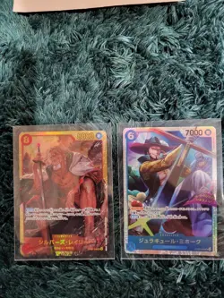 One Piece Trading Card Silvers Rayleigh OP08118 SEC Used Condition Included - Image 2