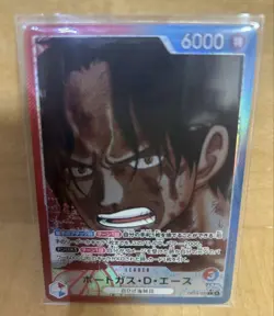 One Piece Card Portgas D Ace Leader Parallel Rare 6000 Attack - Image 1
