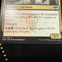 MTG Magic the Gathering Frenzied Arynx (173/296) Ravnica Allegiance LP - Image 2