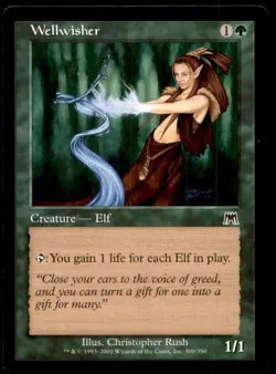 MTG Wellwisher LP Light Play Onslaught [4393] - Image 1