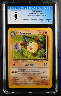 CGC 9 Pokemon TCG 2001 Southern Islands #18/18 Primeape - Image 1