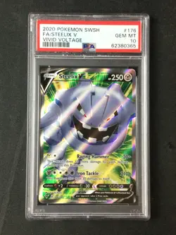 PSA 10 Pokemon TCG 2020 Pokemon Sword & Shield Vivid Voltage #176 Fa/Steelix V - Image 1